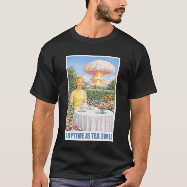 Camiseta Qualquer Hora é Hora do Chá - Bomba Atômica dos An (Frente)