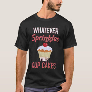 Camiseta Qualquer que seja a borda do Cupcake do Cupcake 1