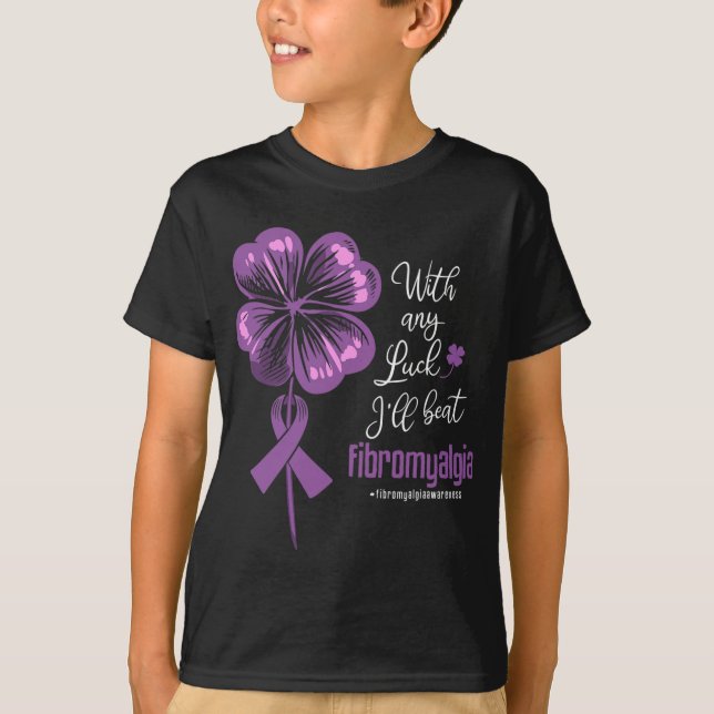 Camiseta Qualquer sorte que eu vencerei a Fibromialgia (Frente)