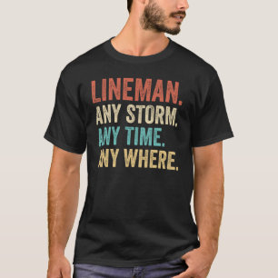 Camiseta Qualquer Tempestade Em Qualquer Lugar Onde O Elétr