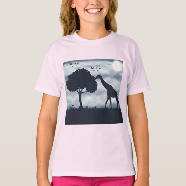 Camiseta Quando a Lua sussurra para a Girafa (Frente)