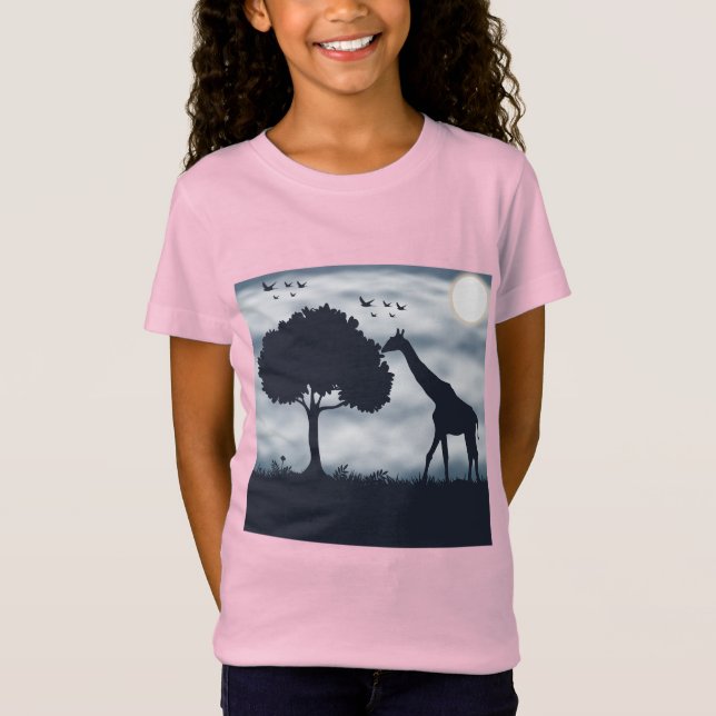 Camiseta Quando a Lua sussurra para a Girafa (Frente)