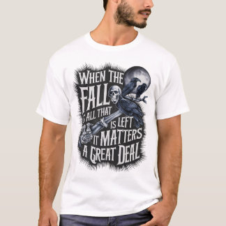 Camiseta Quando a queda é tudo que resta", inspirado na tat