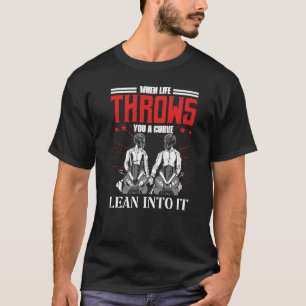 Camiseta Quando A Vida Joga Uma Bicicleta De Moto De Curva 
