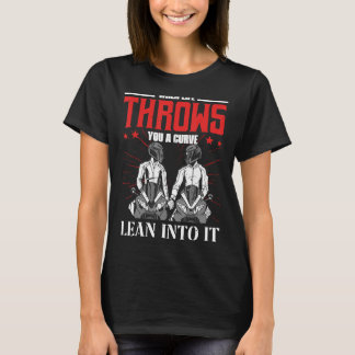 Camiseta Quando A Vida Joga Uma Bicicleta De Moto De Curva