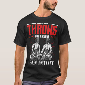 Camiseta Quando A Vida Joga Uma Bicicleta De Moto De Curva
