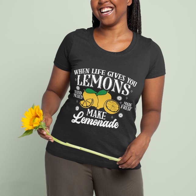 Camiseta Quando a Vida Lhe Dá Limões Mão (When Life Gives You Lemons Hand)