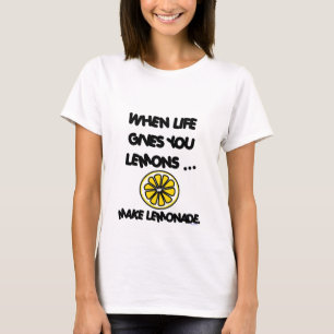 CAMISETA QUANDO A VIDA LHE DER A PARTE SUPERIOR FIT LIMÕES