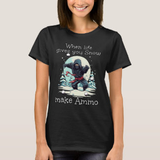 Camiseta Quando a vida te dá neve faz munição para um Winte