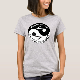 Camiseta Quando as palavras falham, a música fala