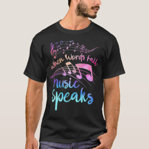 Camiseta QUANDO AS PALAVRAS FALHAM MÚSICA FALA Orquestra Ba