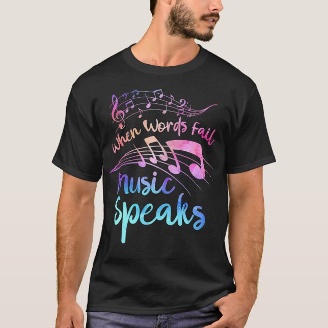 Camiseta QUANDO AS PALAVRAS FALHAM MÚSICA FALA Orquestra Ba (Frente)