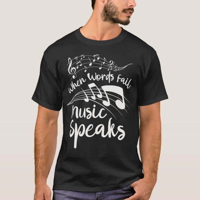 Camiseta QUANDO AS PALAVRAS FALHAM MÚSICA FALA Orquestra Ba (Frente)