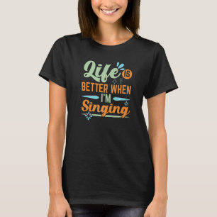 Camiseta Quando canto o cantor profissional Karaoke