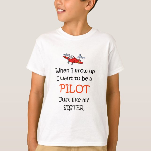 Camiseta Quando eu crescer acima piloto (Frente)