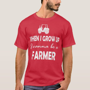 Camiseta Quando eu crescer, quero ser um agricultor T-Shirt