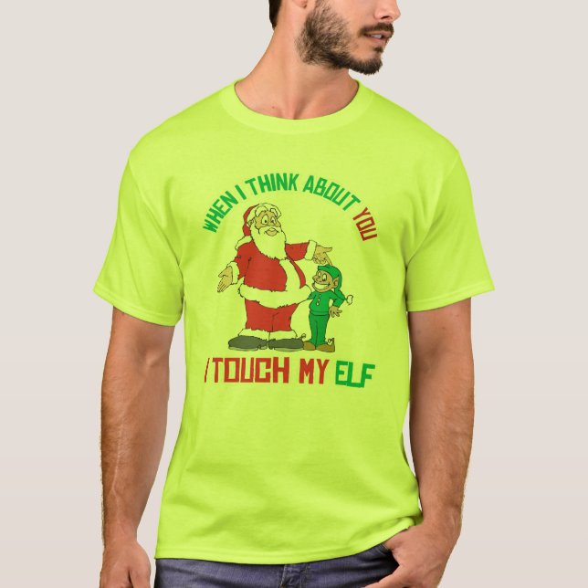 Camiseta Quando eu me penso sobre você toque em meu duende (Frente)