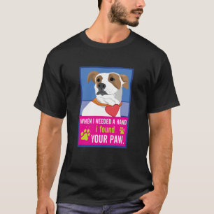 Camiseta quando eu precisava de uma mão, encontrei sua mão