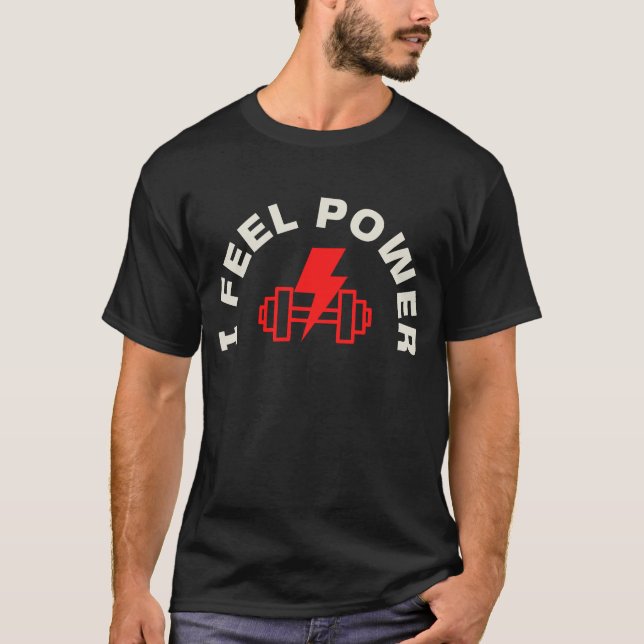 Camiseta quando eu treino eu sinto poder (Frente)