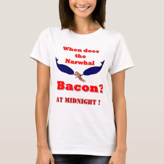 Camiseta Quando faz o bacon de Narwhal?