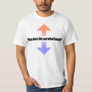 Camiseta Quando fizer a pergunta de Upvote Reddit do bacon