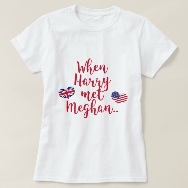 Camiseta Quando Harry conheceu Meghan | Casamento Real Dive (Frente do Design)