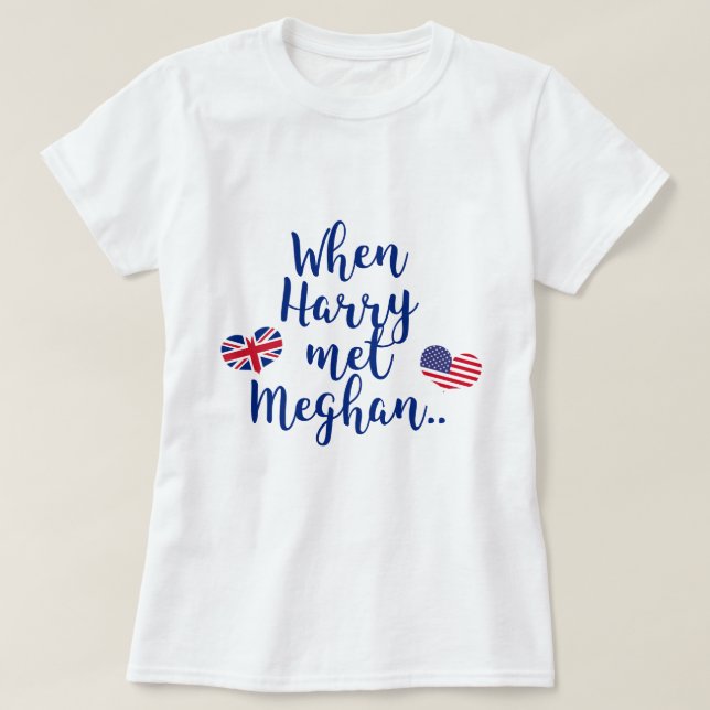 Camiseta Quando Harry conheceu Meghan | Casamento Real Dive (Frente do Design)