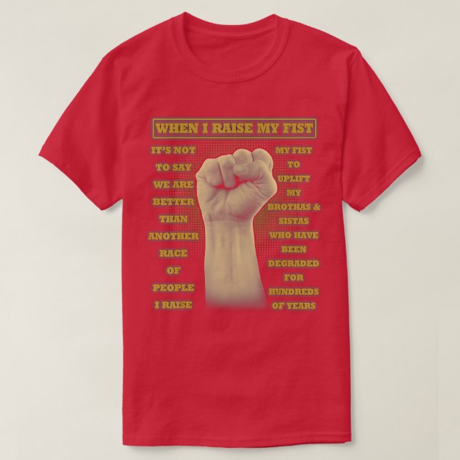 Camiseta Quando Levanto A Minha Primeira Junta História Neg (Frente do Design)