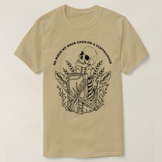 Camiseta Quando Meu Livro Acabar Em Um Cão Do Esqueleto Do  (Frente do Design)