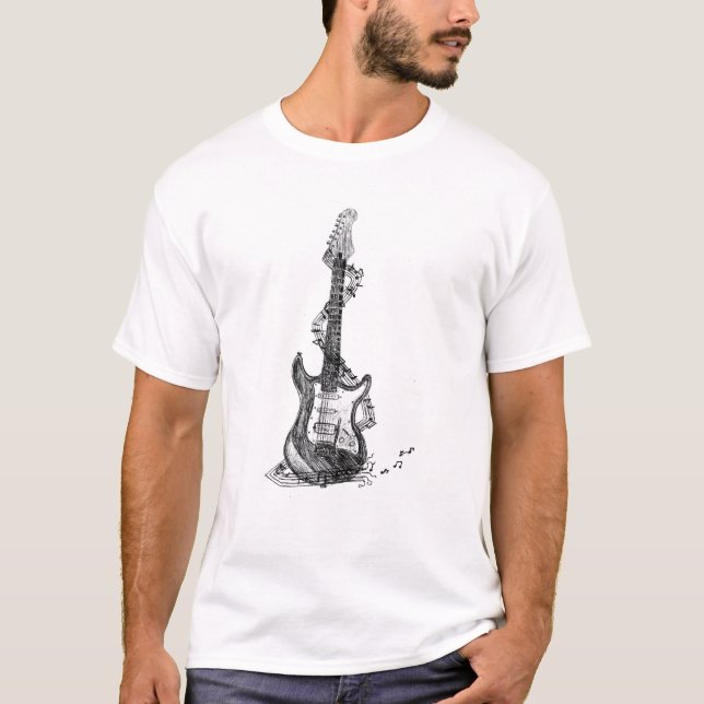 Camiseta Quando minha guitarra Weeps delicadamente (Frente)