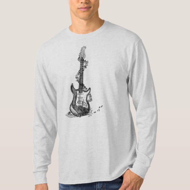 Camiseta Quando minha guitarra Weeps delicadamente (Frente)