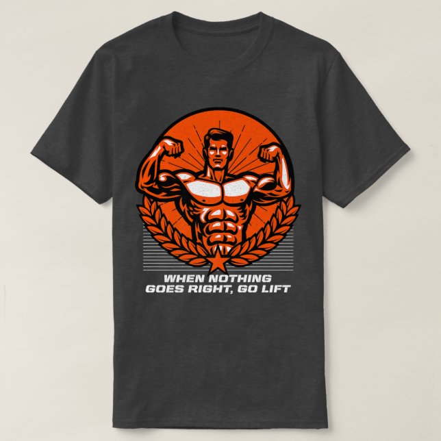 Camiseta Quando nada acontece direito Vá Levantar Piadas de (Frente do Design)