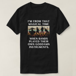 Camiseta Quando o banda tocou instrumentos - Cor