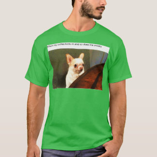 Camiseta quando o café entra e a ansiedade também