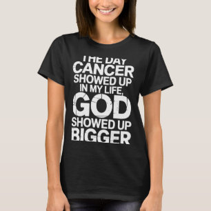 Camiseta Quando o Câncer Veio Deus Apareceu Ainda Maior