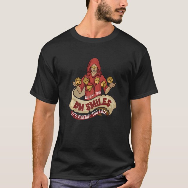 Camiseta Quando o DM sorri, já é tarde demais para a guia R (Frente)