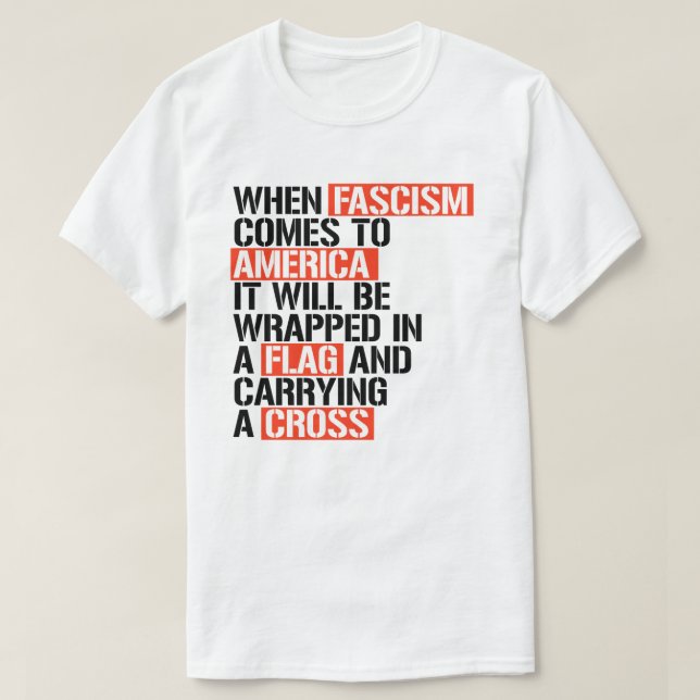 Camiseta Quando o fascismo chega à América (Frente do Design)