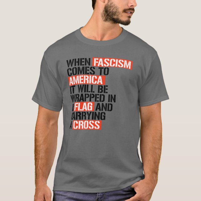 Camiseta Quando o fascismo chega à América (Frente)