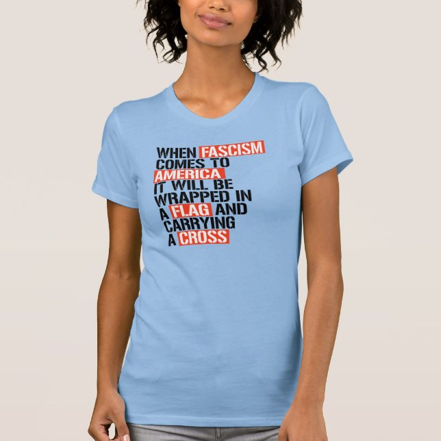 Camiseta Quando o fascismo chega à América (Frente)