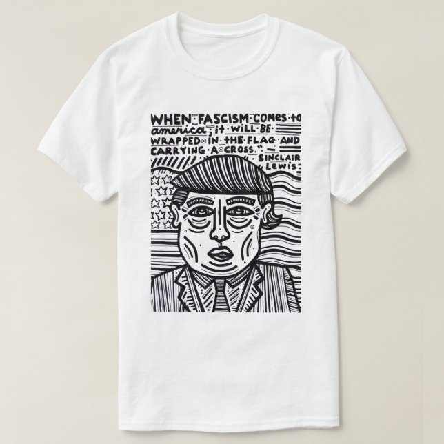 Camiseta "Quando o fascismo vier o t-shirt dos homens de (Frente do Design)