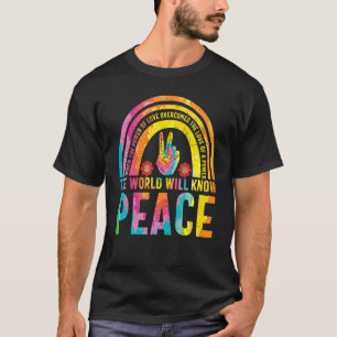 Camiseta Quando O Poder Do Amor Sinal De Paz Tie Dye Hippy