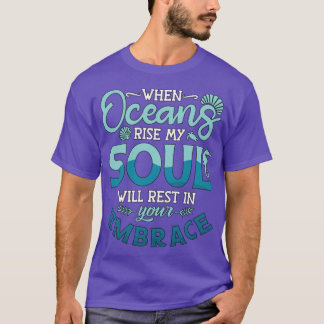 Camiseta Quando Oceanos Levançam Minha Alma Mergulhando Mer