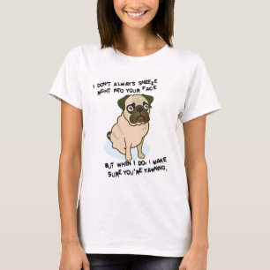 Camiseta Quando os pugs sneezing