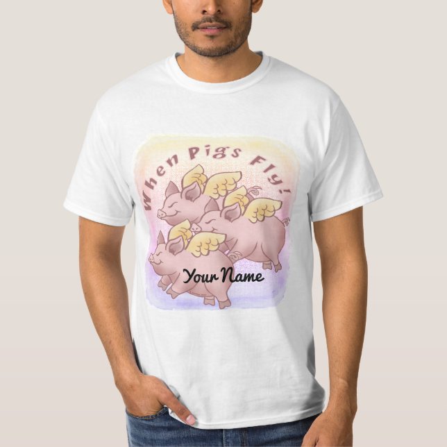 Camiseta Quando os suínos voam (Frente)