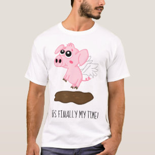 Camiseta Quando os suínos voam no ano do porco