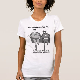 Camiseta Quando os super-herói girarem o pequeno t-shirt d