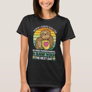 Camiseta Quando Pedi a Deus a Preguiça de Animação de Puniç