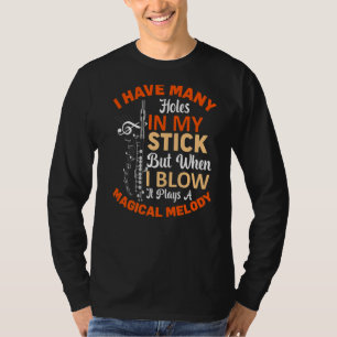 Camiseta Quando Sopro, Joga Melody Flute Player Flutist G