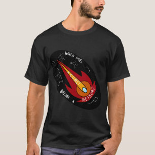 Camiseta Quando um Cometa se Torna um Meteoro Adesivo Épico