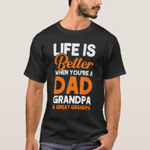 Camiseta Quando você é um vovô Pai e vovô Excelente Gra